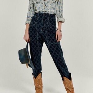 Free People Sashiko Relaxed Slouchy Pants